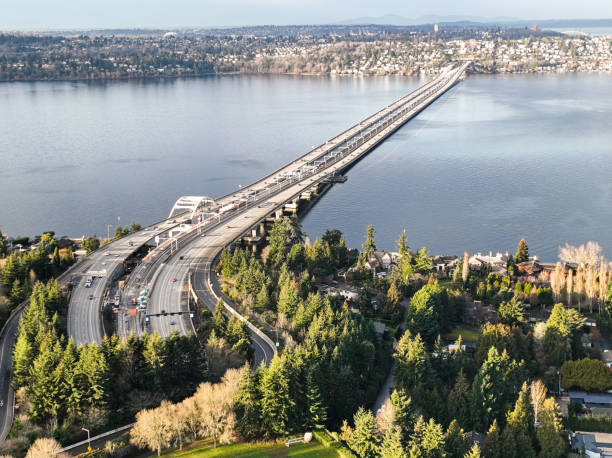 istock Aerial View of Bridge with Park 1454675744