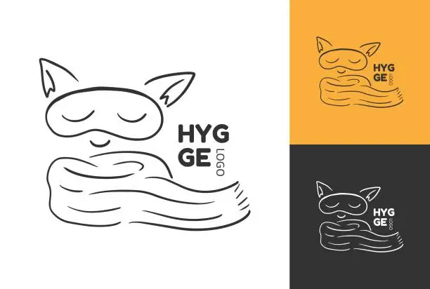 Vector illustration of Hygge Minimalism living Logo Template