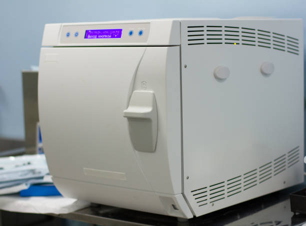 istock Equipment for sterilization of surgical, dental and endoscopic instruments. Sterilizer equipment designed to clean and sterilize instruments with high temperature and pressure. 1454681421