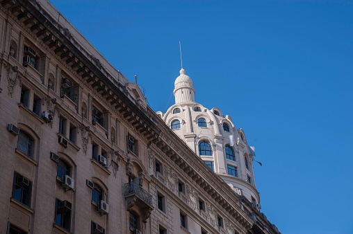Buenos Aires, Argentina – June 18, 2016: A low angle shot of dome of the historic Bencich building in Buenos Aires
