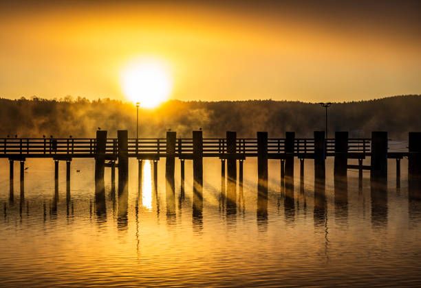 istock typical old wooden jetty at the lake Starnberg 1454687204