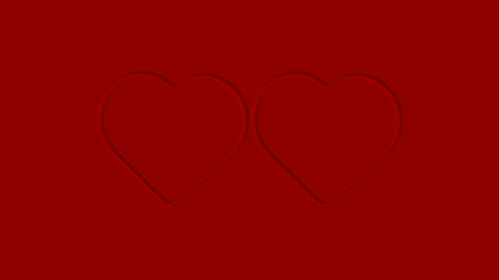 Red hearts on a red background. Card. Valentine's Day. Love. Image of a heart. Hearts. many hearts