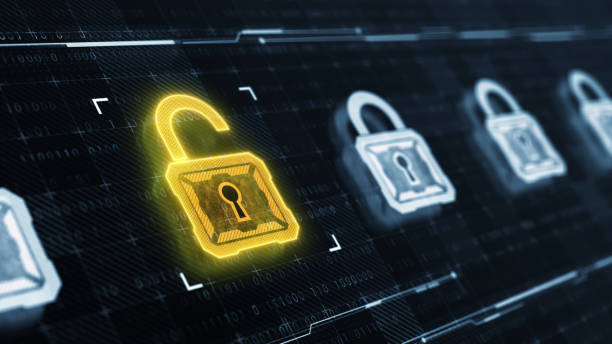 istock Digital Padlock icon, Cyber Security and safety information, personal data concept. 3d rendering 1454698592