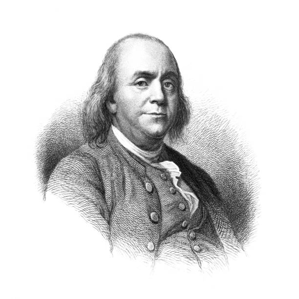 ilustrações de stock, clip art, desenhos animados e ícones de benjamin franklin illustration engraving 1894 - benjamin franklin history american culture portrait