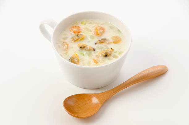 delicious homeade Clam chowder with shrimp