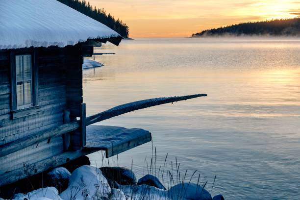 istock Winter wonderland sunset 1454703069
