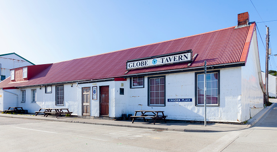 The Globe Tavern, a well known, historic pub in Port Stanley, Falkland Islands