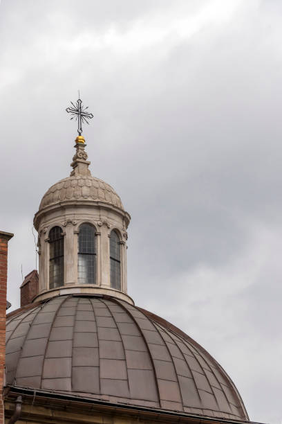 istock Religious cross and architectural dome close up in Krakow, Poland 1454710321