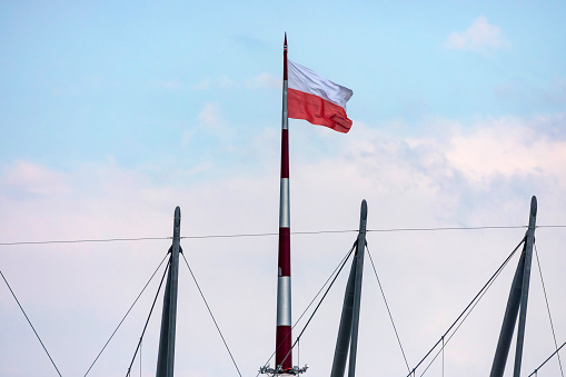 Polish Flag close up