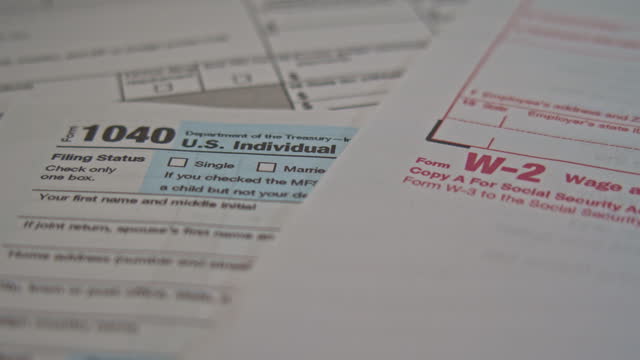 1040 and W2 Tax Forms
