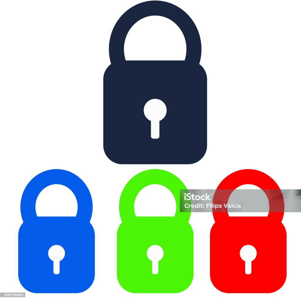 Biểu Tượng Bảo Mật Ổ Khóa Pin Locked Icon Vector Mẫu Minh Họa Cho ...