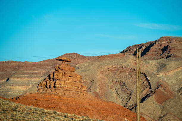 istock Mexican Hat Rock from the road, Utah, USA 1454716841