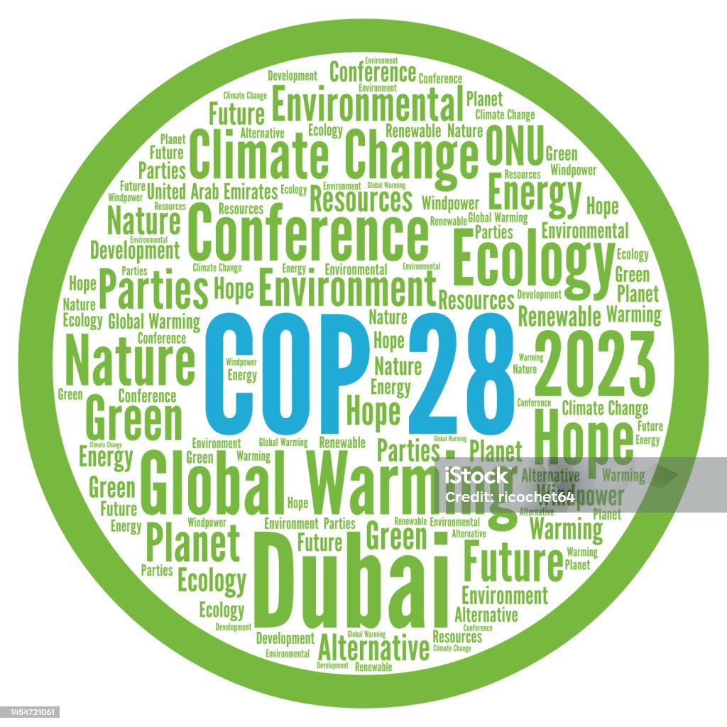 Cop 28 Topics Cop 28 Di Dubai Awan Dunia Uni Emirat Arab Ilustrasi Stok - Unduh ...