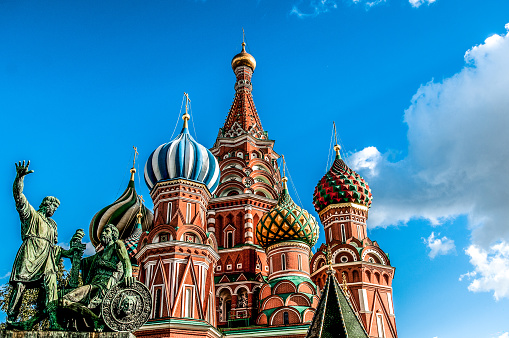 Saint basil’s cathedral in Moscow city of a Russia
