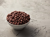 Chocolate Cereal Balls in a Bowl