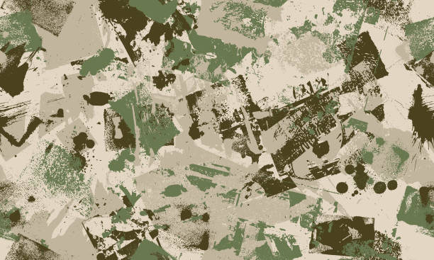 бесшовные камуфлированные гранж текстуры обои фон - camouflage pants stock illustrations