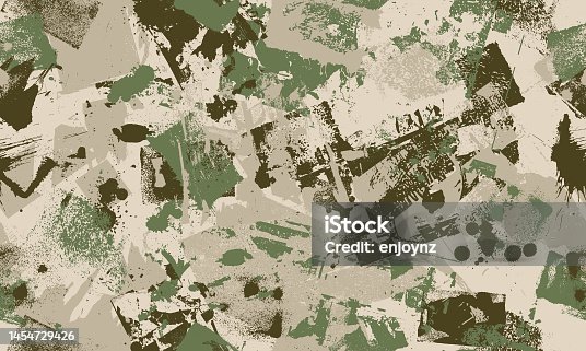 istock Seamless camouflaged grunge textures wallpaper background 1454729426