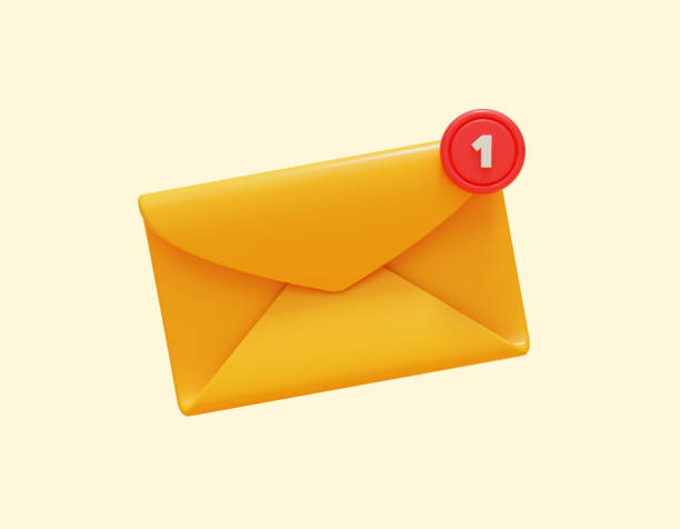 istock Yellow envelope with notification new email message in the inbox web icon 3d illustration 1454730239