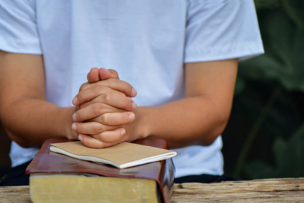 istock Christian life crisis prayer to god. 1454732029