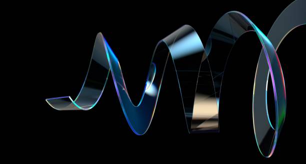 istock Abstract transparent geometry with dispersion effect, detailed reflections and refractions 1454732837