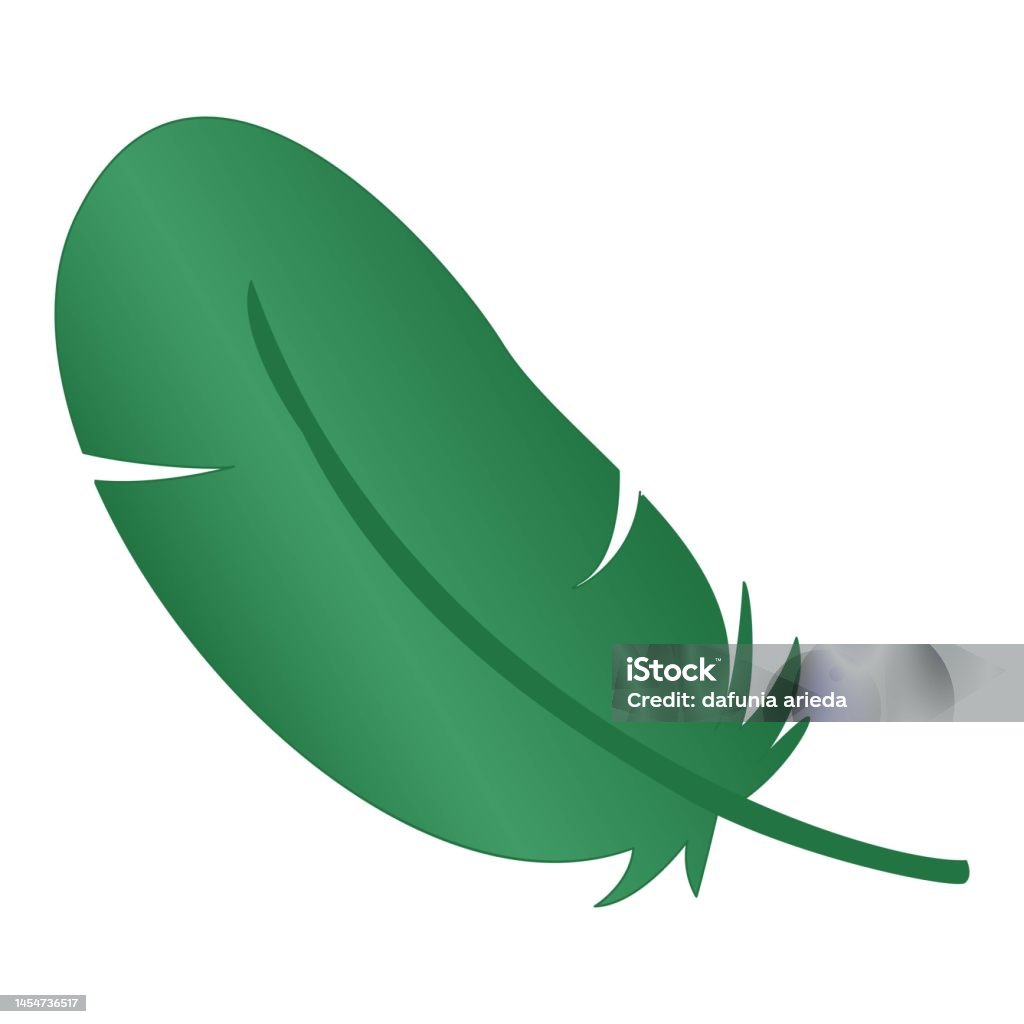 Plume Simple Illustration Simple De Plume Verte Vecteurs libres de droits et plus d ...