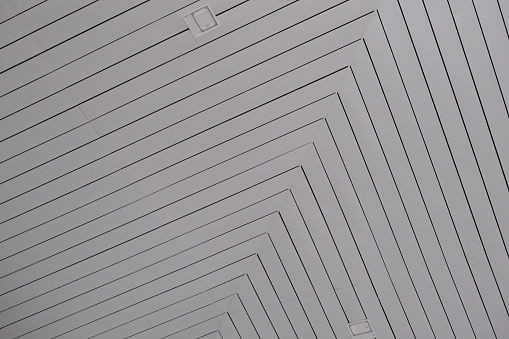 Diagonal pattern of ceiling in airport