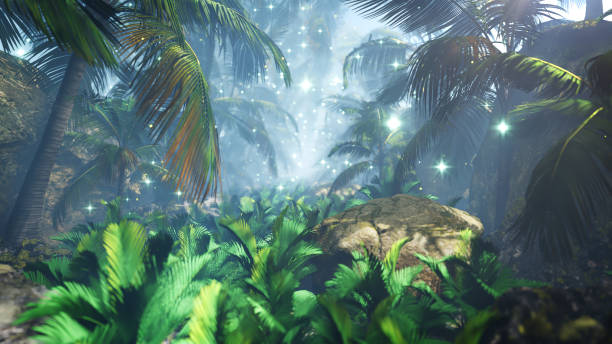 istock Summer Palm Tree In The Jungle 1454739333