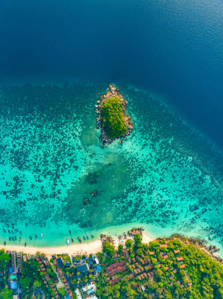 250+ Beautiful Sunrise In Island Of Koh Lipe Thailand Stock Photos