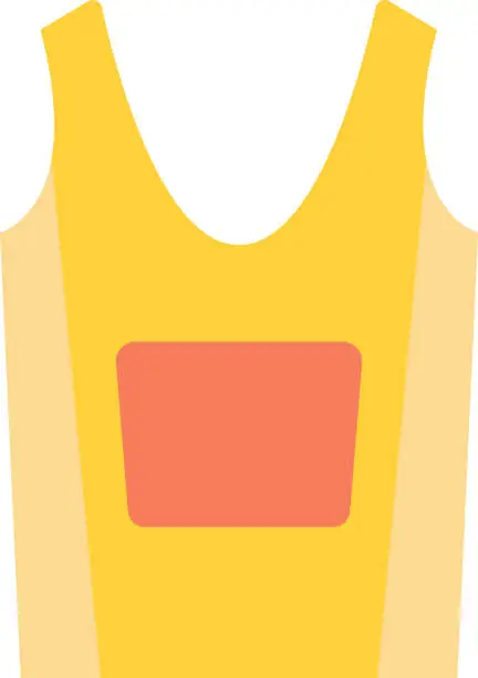 Vector illustration of sports vest illustration in minimal style