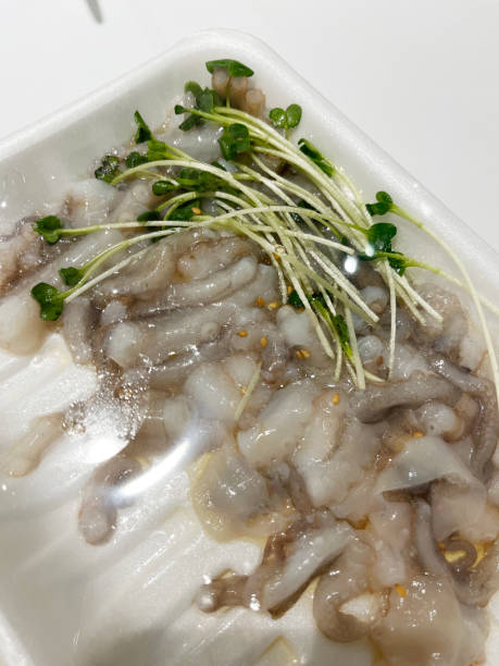 istock Korean Sannakji(sliced raw octopus) on the plate 1454753979