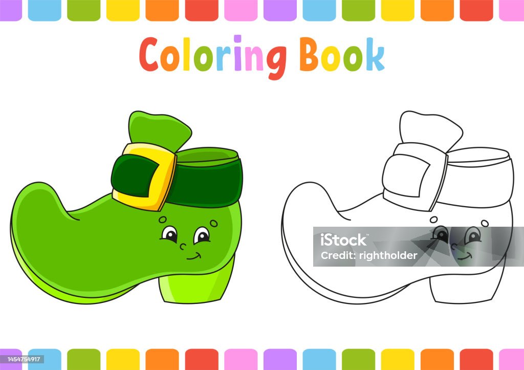 Livro de colorir para crianças personagem de desenho animado