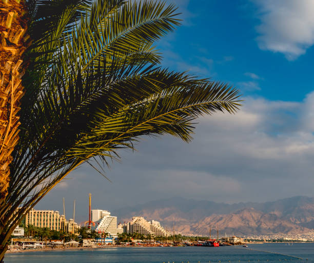 istock Public beaches and hotels in Eilat 1454756790