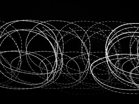 Abstract background of a pattern made with light painting.