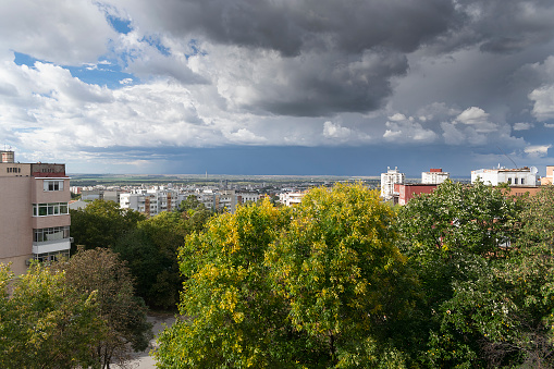 The storm in the spring time in Ruse, northern Bulgaria