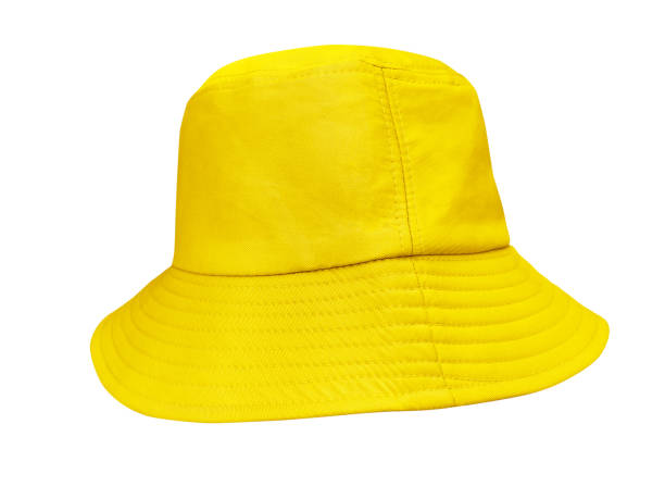 istock yellow bucket hat isolated on white background 1454766056