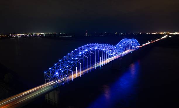 istock Bridge of Memphis captured at night 1454766156