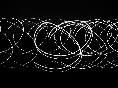 Abstract background of a pattern made with light painting.