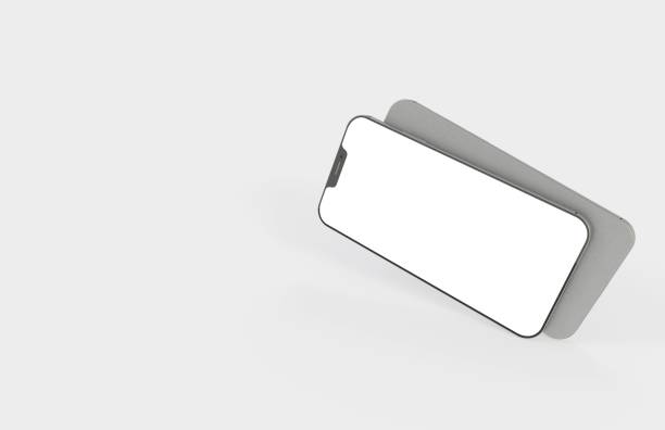 istock 3D render of a smartphone on a white background with copyspace 1454767345