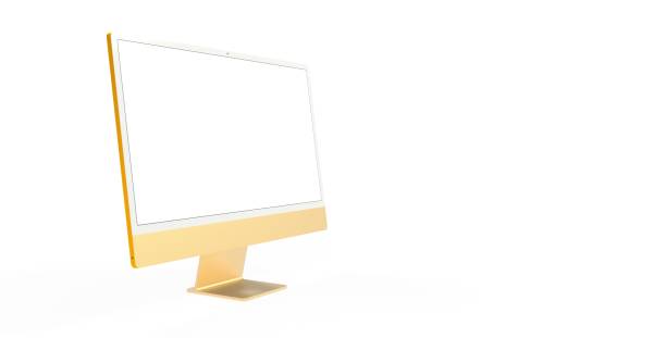 istock 3d rendering of a modern computer monitor mockup with copy space isolated on white background 1454769416