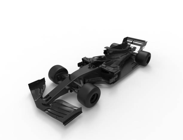 istock 3D rendering of a modern black formula race sport car isolated on a white background 1454771815