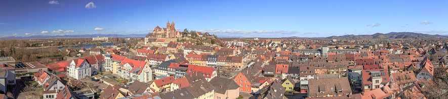 A panoramic view of Breisach in Germany