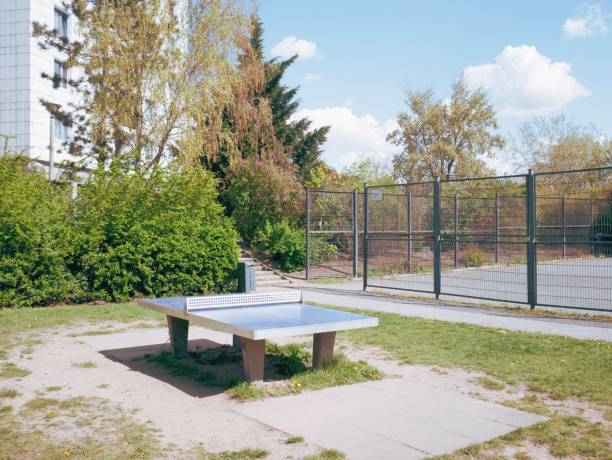 Blue table tennis table in Berlin Marzahn