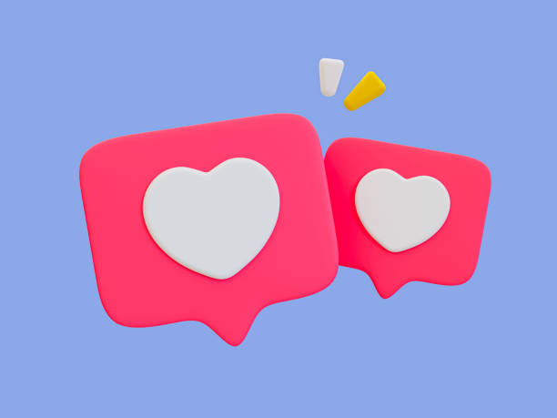 istock 3d minimal love message sign. valentine's day concept. valentine compositions. romantic chat icon. 3d illustration. 1454774127