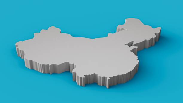 istock 3d illustration of the China map 1454774898