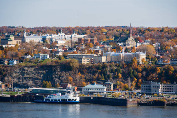 istock Levis city landscape. Fall foliage season in Quebec, Canada. 1454776191