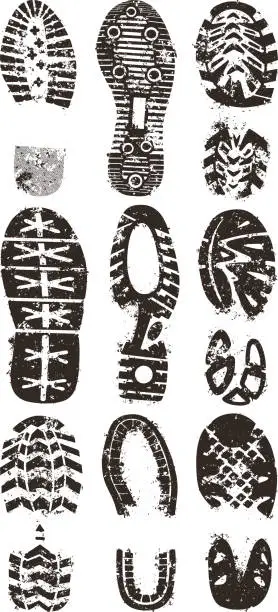 Vector illustration of Footprints