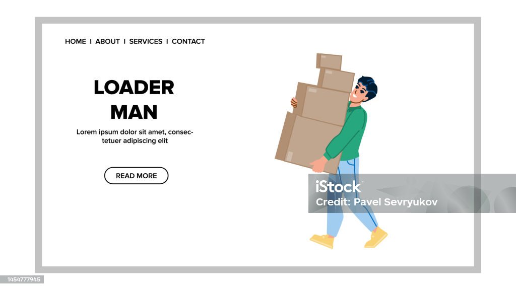Manloader Example Loader Man Vector Stock Illustration - Download Image Now - Belarus ...