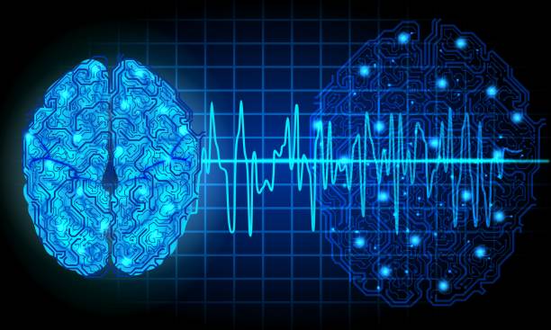 istock Cardiogram and the digital brain circuit - technology concept board 1454779388