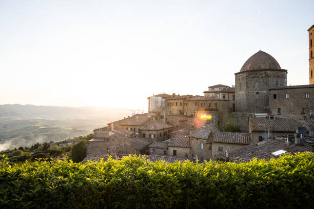 istock Beautiful sunset over Volterra, italy 1454779672