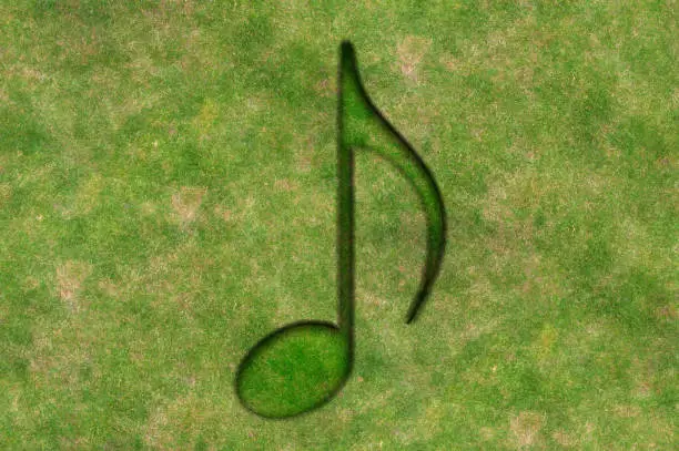 Photo of Grass Musical Note Symbol